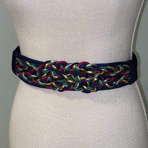 Vintage 1980s Braided Cord Adjustable Belt
